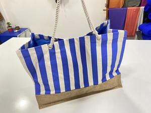 Sacs fourre-tout en toile de coton écologique imprimés sur mesure en gros Sacs promotionnels de plage en jute pour les courses - Product Image 2