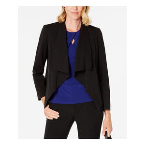 Veste décontractée noire avec veste Soft Shell Vêtements d'extérieur zippés pour femmes - Product Image 6