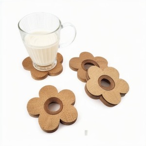 Venta caliente 2024 mesa de café escritorio esteras madera de acacia cuadrado de madera con borde de acero inoxidable posavasos para bebidas con soporte - Product Image 3