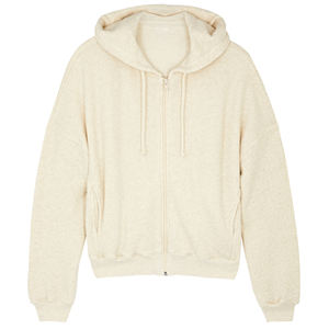Sudadera con Capucha de Punto con Cremallera, Forrada, Transpirable, de Lana Orgánica para Mujer, Lavado Ácido, Ecológica, OEM, Venta al Por Mayor del Fabricante, 2026 - Product Image 4