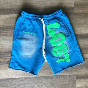 Pantalones Cortos Deportivos Personalizados para Hombre, Transpirables, con Pedrería, Lavado Ácido, Bordado, Estampado Puff, Diseño Lavado Ácido, Ecológicos, Sólidos - Product Image 4