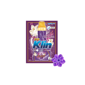 Detergente Líquido Soklin Violeta en Bolsa de 400ml al por Mayor |   Detergente para Ropa de Indonesia |   Fórmula de Limpieza Completa - Product Image 1