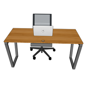BFTB003-140x60cm Trapezium Bamboo Laptop <b>Desk</b> with <b>Foldable</b> Metal Legs for School Use - Product Image 5
