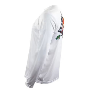 Camisa de Pesca de Manga Larga para Hombre, Directo de Fábrica, Resistente al Viento, 100% Poliéster, Estampado Animal, Secado Rápido, Talla Grande, Cierre con Botones - Product Image 6