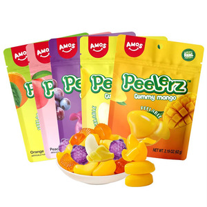 Caramelos de Goma Pelables Amos 4D Sabor Naranja, Peelerz Gummy Orange, Refrigerios de Frutas Sin Grasa, Bolsa Reutilizable de 2.19 oz, Precio Económico - Product Image 6