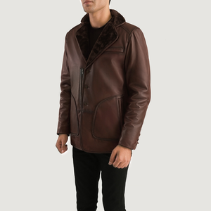Nouveauté Veste vintage en cuir de vache pour homme à col montant, tissu canevas chauffant décontracté, conception personnalisée OEM - Product Image 2