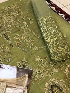 2022 verano boda alto vestido étnico indio paquistaní último bordado Gharara traje pesado Organza secuencia trabajo Salwar Kameez - Product Image 6