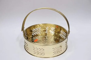 Exclusive Quality Cart Textured Gold Colour Metal Wire <b>Gift</b> <b>Basket</b> Customized Shape and Size Solid Iron Hamper <b>Basket</b> - Product Image 6