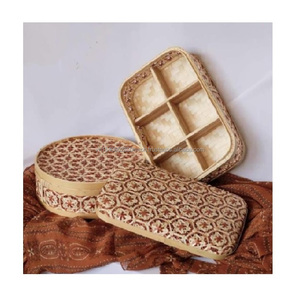 กล่องไม้ไผ่สานของขวัญทรงกลมสาน,กล่องบรรจุภัณฑ์ไม้ไผ่กล่องของขวัญสำหรับเค้กดวงจันทร์ - Product Image 6