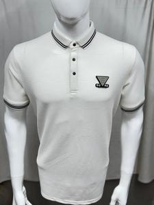 เสื้อยืดผ้าฝ้ายผสมลายทางสำหรับผู้ชาย - Product Image 4