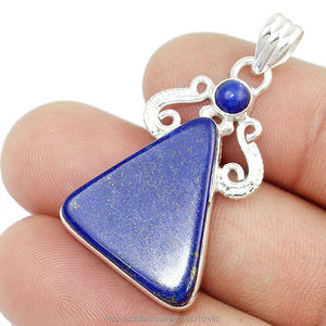 Vente en gros de collier pendentif en pierre lapis-lazuli bijoux pendentif en pierre précieuse lapis bleu de luxe OEM/ODM disponible fournisseur en gros - Product Image 3