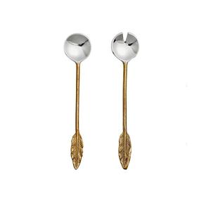 Servidor de ensaladas de acero inoxidable con mango forjado a mano, nuevo diseño, servidor de Metal para servir ensalada, juego de cubiertos de Metal - Product Image 6