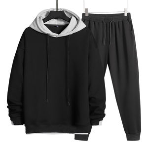 Ensemble survêtement personnalisé en molleton épais surdimensionné pour hommes, deux pièces, streetwear, fournisseur de survêtement - Product Image 3