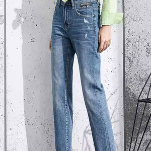 กางเกงยีนส์ผู้หญิงดีไซน์ใหม่ ราคาส่ง คุณภาพดี ระบายอากาศได้ดี สวมใส่สบาย เหมาะสำหรับผู้ใหญ่ สไตล์สตรีทแวร์ - Product Image 6