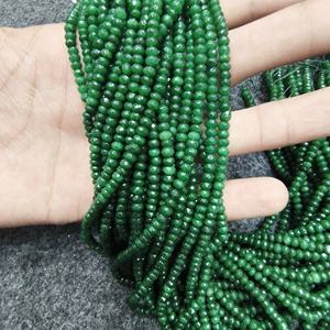 Collier de perles d'émeraude naturelle, perles d'émeraude facettées de 4 mm, collier de perles d'émeraude vertes, fermoir en argent sterling - Product Image 5