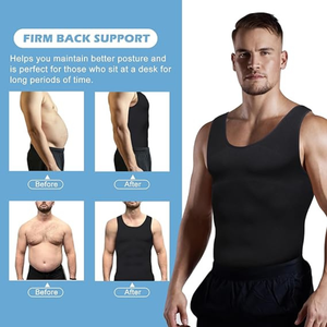 Débardeur de sport pour homme, compression, amincissant, musculation, séchage rapide, respirant, col rond, nylon/spandex, pour tous les jours et le sport - Product Image 2