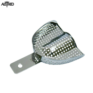 Bandejas de Impresión Dental de Acero Inoxidable Clase II de Alta Calidad, Compatibles con Autoclave, Certificadas CE, para Mandíbula Superior/Inferior, Instrumentos Manuales - Product Image 2