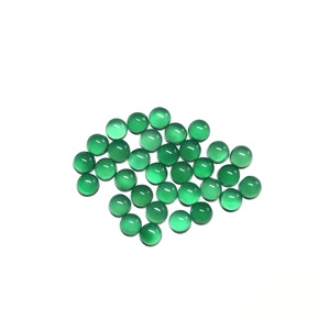 หินอัญมณีโมราโมราสีเขียวธรรมชาติเกรด AAA ขนาด3มม. 4มม. ได้รับการรับรองว่าเป็นอัญมณีหลวมสำหรับทำเครื่องประดับปรับเทียบได้ด้านหลังเรียบ - Product Image 2