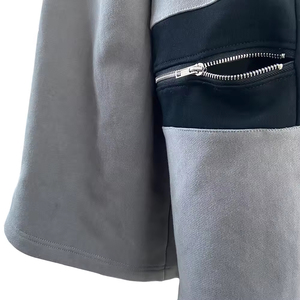 เสื้อฮู้ดซิปเต็มตัว ผ้าคอตตอน 100% หนัก 500 กรัม พิมพ์โลโก้ตามสั่ง ทรงโอเวอร์ไซส์ ผ้าหนา ซิปหนา สำหรับผู้ชาย ผ้าคอตตอนผสม - Product Image 5