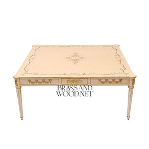 Juego de Mesa de Centro Clásico de Lujo Color Crema con Dos Mesas Auxiliares - Product Image 2