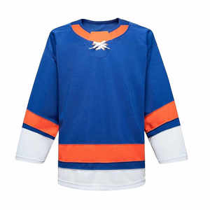 เสื้อโพลีเอสเตอร์ฮ็อกกี้น้ำแข็งดีไซน์ฟรีพิมพ์ลายและปักโลโก้ - Product Image 1