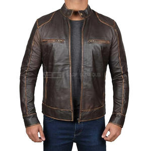 Chaqueta para hombre Ropa de hombre Chaqueta de cuero Nueva moda Chaqueta de cuero a prueba de viento Precio razonable Servicio OEM Cómodo - Product Image 3