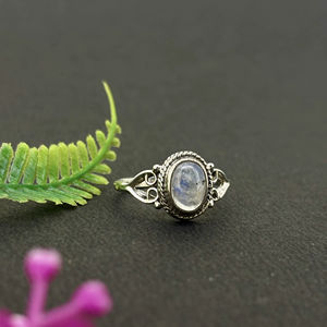 ของเก่าโบราณ925จริงเงินสเตอร์ลิงงานแต่งงานปาร์ตี้พลอยพลอยธรรมชาติทรงรีทรงตัดพลอยเทียมกรอบการตั้งค่าสำหรับทุกเพศ - Product Image 1