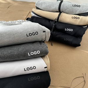 Haute qualité personnalisé 100% coton fermeture éclair survêtement survêtement blanc unisexe à capuche et pantalon de survêtement ensemble - Product Image 4