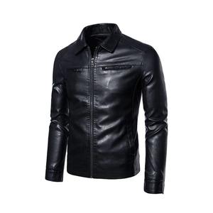 Veste en similicuir de conception personnalisée OEM Vestes de moto pour hommes Veste d'extérieur noire pour hommes Expédition DDP - Product Image 1