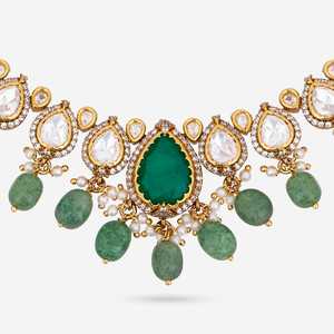 Kundan Necklace 187885 Elegant <b>Wedding</b> <b>Accessory</b> - Product Image 5
