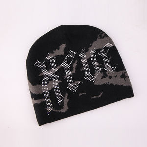 Gorros de Invierno Personalizados al por Mayor con Diseño de Calavera, Tejido Jacquard, Logotipo Personalizado OEM, Impresión Digital, 100% Acrílico, Unisex, Estilo Vintage - Product Image 4