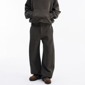 Fabricante de Pantalones Deportivos Personalizados, Pantalones Deportivos Apilados Personalizados de Alta Calidad y Peso Pesado para Hombre, Pantalones Deportivos Grises Holgados - Product Image 3