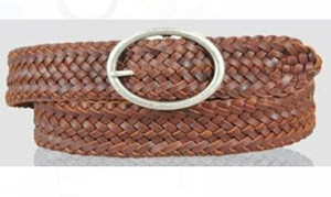 Ceinture en cuir véritable tressé de qualité supérieure, réglable, pour le sport, les activités de plein air, la mode décontractée, avec boucle en métal - Product Image 3