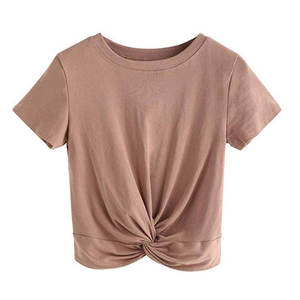 Service OEM : Vêtements pour femmes, t-shirts courts personnalisés, couleurs au choix, style streetwear, coton/polyester, en vente. - Product Image 1