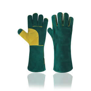 High Quality Leather Wholesale Welding <b>Gloves</b> <b>Long</b> Cowhide Genuine Leather Safety <b>Gloves</b> Work Protection Industrial Welding - Product Image 6