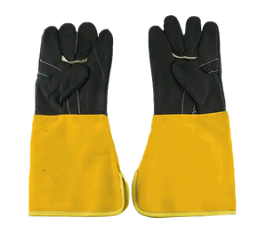 Guantes de trabajo de soldador extremo con logotipo personalizado extremo al por mayor Guantes de seguridad de trabajo de soldadura de cuero transpirable de alta calidad - Product Image 4