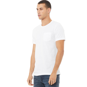 Bella Canvas Custom Apparel Fine Jersey Cuello redondo Bolsillo Camiseta de manga corta Camiseta para hombre - Product Image 2
