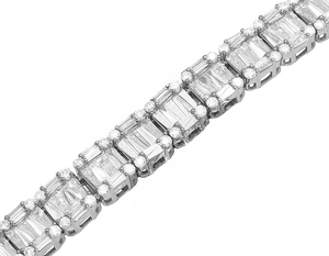 Premium 10K White Gold Lab Grown Diamond <b>Bracelet</b> with Unique Square Setting for Party and Special Occasions - Product Image 3