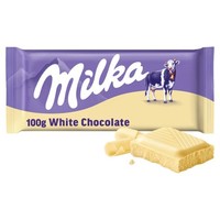 Barras de Chocolate Blanco con Leche MILKA Horneado y Duro de 100g con Relleno de Nueces y Frutas en Caja, Vida Útil de 60 Meses para Exportación