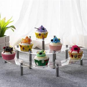 Support en acrylique élégant et moderne à plusieurs niveaux élégant pour la solution de vitrine pour les tasses de gâteaux et les présentoirs de bijoux dans les événements de vente au détail - Product Image 1
