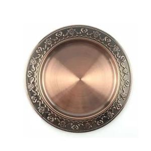 Assiette de présentation unique de style bordure, de haute qualité, faite à la main, de forme ronde, sous-assiette, vente chaude, assiette décorative pour mariage indien - Product Image 2