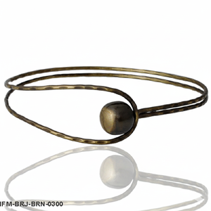 ชุดเครื่องประดับทองเหลืองโบราณทำมือ - สร้อยคอแบบโชคเกอร์โลหะตอกลายและต่างหูแบบห่วงสำหรับผู้หญิง เหมาะสำหรับสวมใส่ในชีวิตประจำวัน - Product Image 3