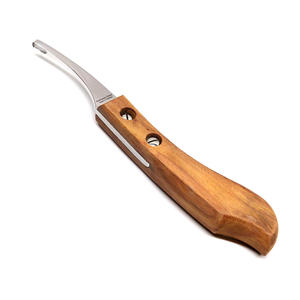 Nuevo logotipo personalizado, suministros de herradura, cuchillo de bucle pequeño, eliminación ovalada de abscesos, mango de madera más afilado liso - Product Image 4