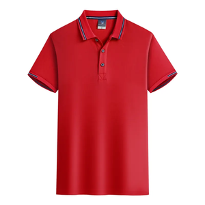Camiseta Polo con botones de cuarto más vendida para hombre, camiseta Polo de Golf con cuello vuelto de algodón suave de punto - Product Image 3