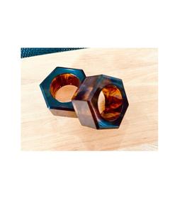 Impresionante juego de servilleteros de resina hecho a mano para decoraciones elegantes para eventos con texturas únicas y artesanía de calidad - Product Image 1