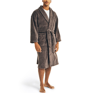 Custom Designed 100% Cotton Terry Bathrobes <strong>Super</strong> Absorbent and Soft Waffle &amp; Velour Fabric Thermal Plus Size Unisex <strong>Robes</strong> - Product Image 6