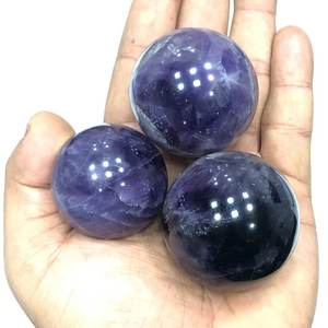 Sphère d'améthyste de qualité supérieure | Sphères de pierres précieuses en gros | Boules de cristaux en vrac boules d'améthyste Feng Shui artisanat indien - Product Image 1