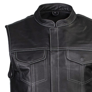 GUANTES City Nuevo precio al por mayor de calidad superior Super Rider Chaleco de cuero Chaleco de motocicleta Chaleco de cuero de motorista transpirable para hombres - Product Image 3