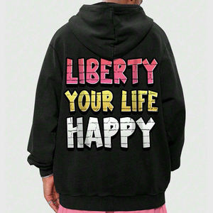 2025 hommes personnalisé sérigraphié Street Life hommes haute sérigraphie sweat à capuche imprimé pour tenue décontractée hommes sweats à capuche hommes - Product Image 3