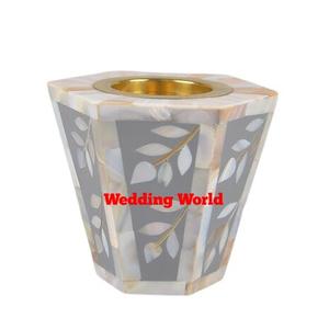 Soporte de incienso decorativo de madera con bandeja redonda Soporte de incienso con acabado personalizado Mubkhar de metal decorativo más vendido - Product Image 2